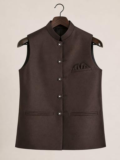 Men’s Formal Waistcoat with Pocket Square Detail