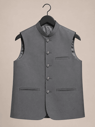 Men’s Formal Waistcoat with Pocket Square Detail