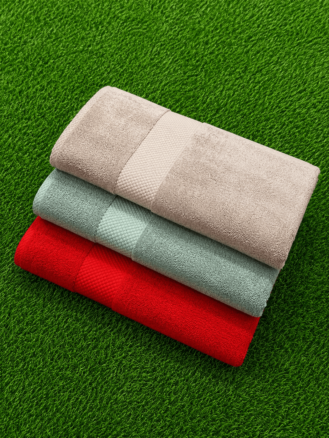 Premium Supima Cotton Bath Towel with Textured Border – 27 × 54 Inches