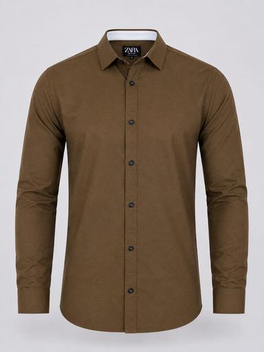 Men’s Classic 100% Cotton Long-Sleeve Shirt