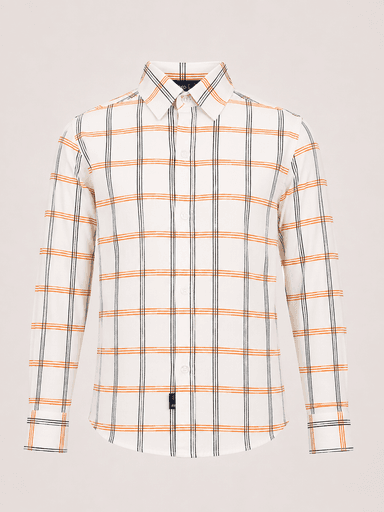 Boys’ Printed & Checked Shamray Cotton Long-Sleeve Casual Shirt