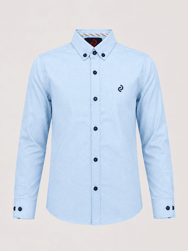 Boys’ Plain Shamray Cotton Long-Sleeve Casual Shirts