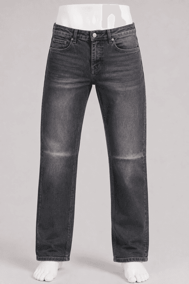 Men’s Classic Straight-Fit Washed Denim Jeans Pant
