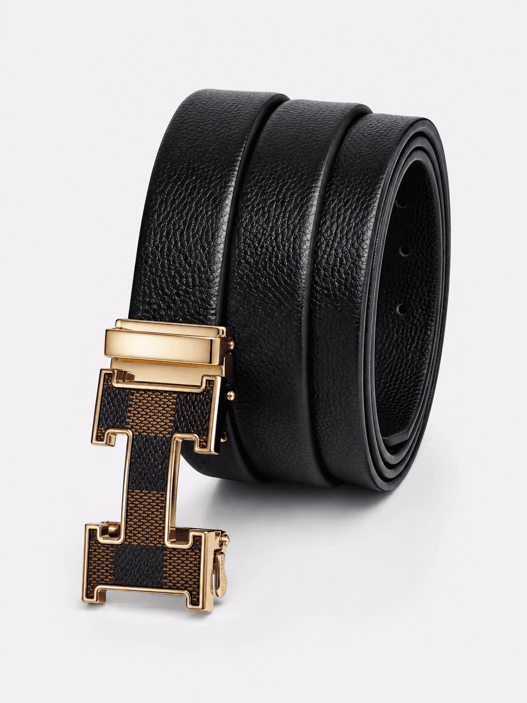Classic Black Leather Auto-Lock Belt